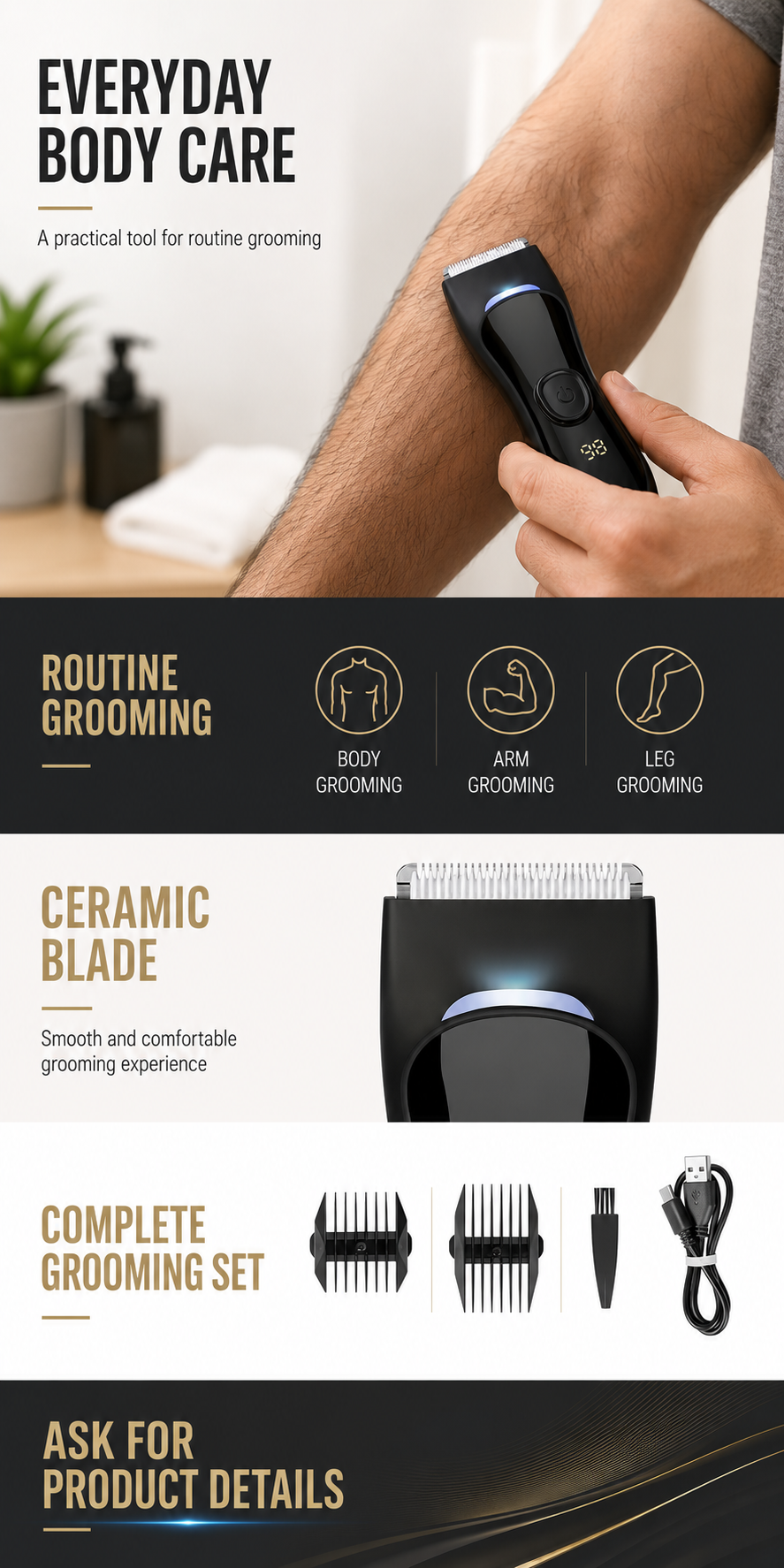 AIMEI HC-W058 body trimmer OEM product detail image C.